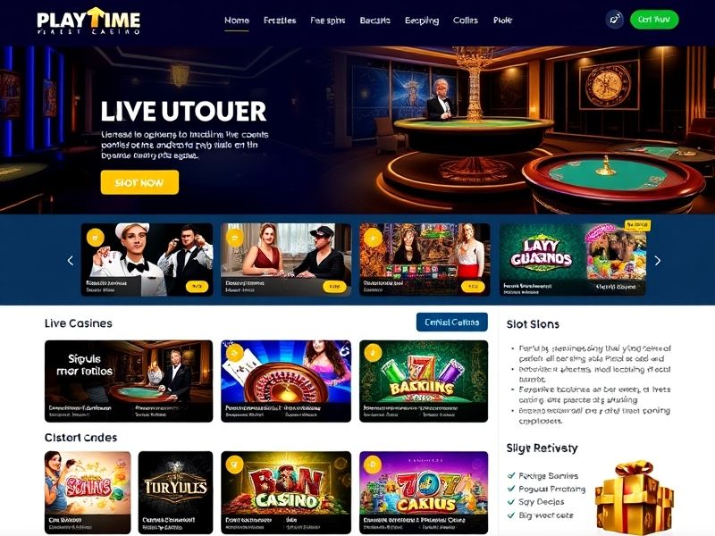Discover the ultimate online gambling experience at Playtime Casino. Enjoy a wide range of slots, live dealer games, and table classics like poker, roulette, and blackjack. Claim exclusive bonuses, access secure mobile play, and explore real money opportunities in a licensed and trusted environment.